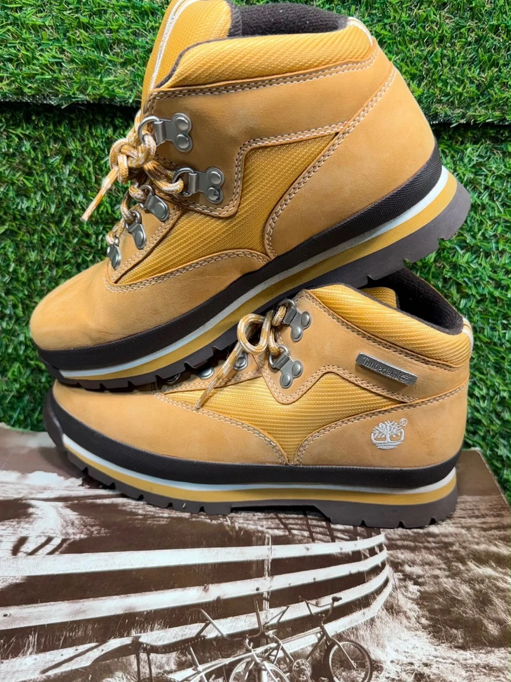 Timberland Euro Hiker Youth Size 4.5 M / 6 W Wheat Leather Boots 93961
